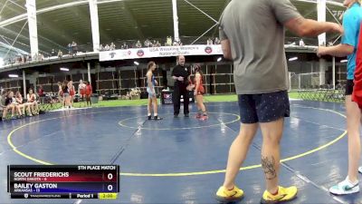 97 lbs Placement Matches (8 Team) - Scout Friederichs, North Dakota vs Bailey Gaston, Arkansas