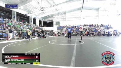 67 lbs Quarterfinal - Cyler Puderbaugh, Bobcat vs Jack Leonard, Open Mats