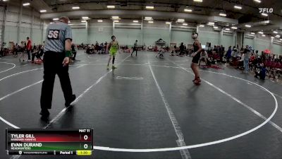 112 lbs 5th Place Match - Tyler Gill, Hanover Haweye vs Evan Durand, Headhunters