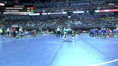 1A-175 lbs Champ. Round 2 - Shayden Washburn, Alburnett vs Cody Hageman, Beckman Catholic