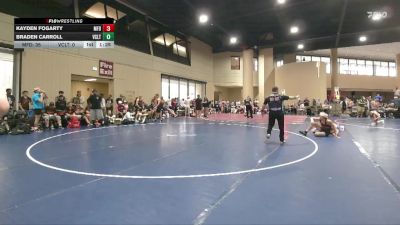 144 lbs Round 2 (6 Team) - Kayden Fogarty, Morris Fitness Dynasty vs Braden Carroll, Vancleave Takedown Club