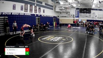 160 lbs Champ. Round 1 - Brandon Perks, Sharon Hs vs Kai Sanchez, Girard Hs