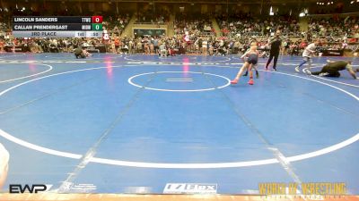 64 lbs 3rd Place - Lincoln Sanders, Team Tulsa Wrestling Club vs Callan Prendergast, Midwest RTC