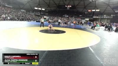 Girls 3A/4A 125 Cons. Round 2 - Hailey Carswell, Monroe (Girls) vs Olivia Martin-McKenzie, Bonney Lake (Girls)