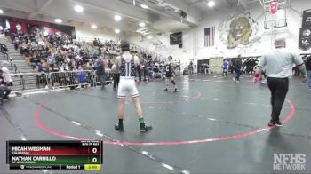 120 lbs Semifinal - Nathan Carrillo, St John Bosco vs Micah Wegman, Calabasas