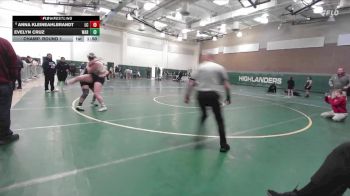 190 lbs Champ. Round 1 - Evelyn Cruz, Warren vs Anna Kleineahlbrandt, La Cañada