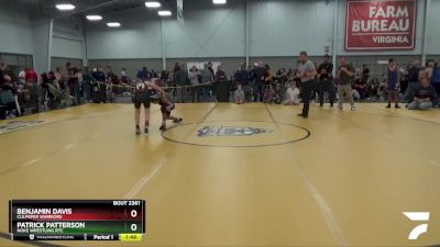 97 lbs Cons. Round 3 - Benjamin Davis, Culpeper Warriors vs Patrick Patterson, Noke Wrestling RTC