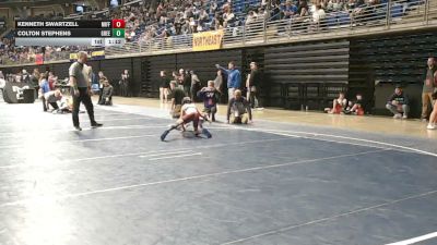 82 lbs Round Of 16 - Kenneth Swartzell, Mifflin County vs Colton Stephens, Greenville