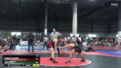 132 lbs Placement Matches (8 Team) - Lukas Allman, BEASTWORKS WRESTLING CLUB vs IAN ARNETT, MAT RATS WRESTLING CLUB