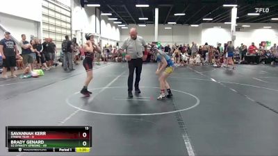 100 lbs Round 1 (6 Team) - Brady Genard, U2 Dynasty Uprising vs Savannah Kerr, Xtreme Team