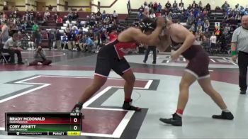 285 lbs Round 3 - Brady McDonald, Independence vs Cory Arnett, Fort Madison