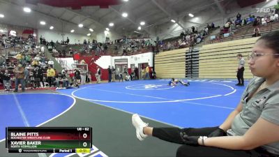 62 lbs Cons. Round 1 - Xavier Baker, North Vermillion vs Blaine Pitts, Rochester Wrestling Club
