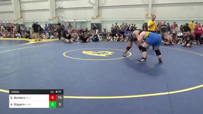 240 lbs Round 1 - Deionna Borders, NE United (OH) vs Abby Biggers, Pursuit