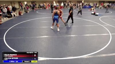 149 lbs Round 1 - Felix Franco, Funk Academy vs Colton Bitker, SMSU