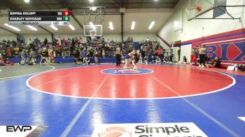 102 lbs 3rd Place - Sophia Koloff, Tulsa Union Girls vs Charley Novosad, Bixby JH Girls
