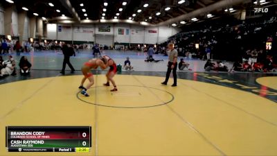 157 lbs 1st Place Match - Cash Raymond, Augustana (SD) vs Brandon Cody, Colorado School Of Mines