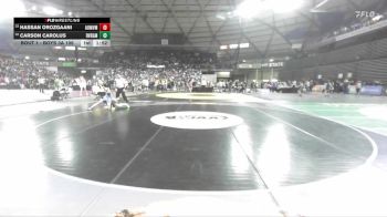 Boys 3A 106 lbs Champ. Round 1 - Hassan Orozgaani, Auburn Mountainview vs Carson Carolus, River Ridge