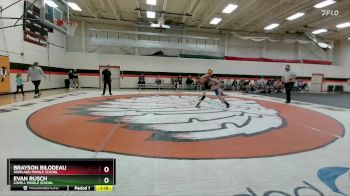 90-96 lbs Round 1 - Brayson Bilodeau, Worland Middle School vs Evan Rusch, Lovell Middle School