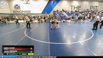 105 lbs Semifinal - Leena Sharp, Uintah vs Jayda Mendoza, Roy Wrestling Club