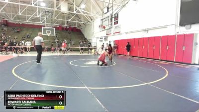 184 lbs Cons. Round 5 - Aoui Pacheco-Delfino, Sacramento City College vs Edward Saldana, Victor Valley College