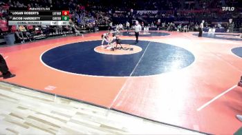 1A 120 lbs Cons. Round 2 - Logan Roberts, Warrensburg (W.-Latham) vs Jacob Hardesty, Canton