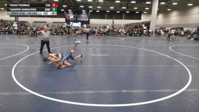 105 lbs Quarters - Noah Thomas, Collum Trained School Of Wrestling vs Harper Hamacher, MN Elite Wrestling Club