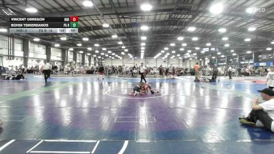 65 lbs Round Of 16 - Vincent Obregon, Indiana Outlaws Red - EL vs Bohdi Tsikerdanos, PA Revival - EL