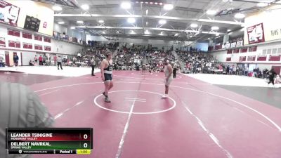 285 lbs Cons. Round 6 - Delbert Navrkal, Spring Valley vs Leander Tsinigine, Monument Valley