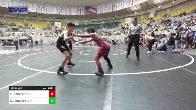 95 lbs Rr Rnd 2 - Liam Ramirez, Cyclone Youth Wrestling vs Clayton Loggians, Spartan Wrestling Academy