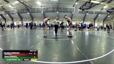 285 lbs Cons. Round 2 - Ryan Dimmick, Unattached-Kent State vs Blake Chrisman, Unattached