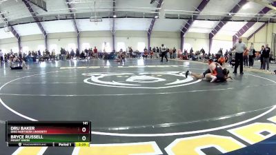 141 lbs Cons. Round 3 - Dru Baker, Ohio Northern Univerity vs Bryce Russell, Mount Union