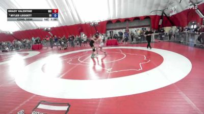 157 lbs Cons. Semi - Brady Valentine, Weigh In Club vs Myles Leggett, 96 Bulls
