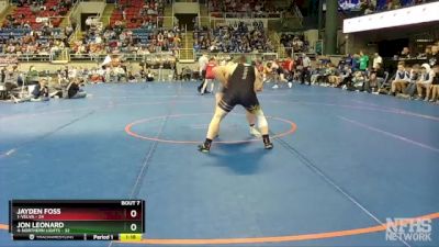 215 lbs Semis - Jayden Foss, 1-Velva vs Jon Leonard, 4-Northern Lights