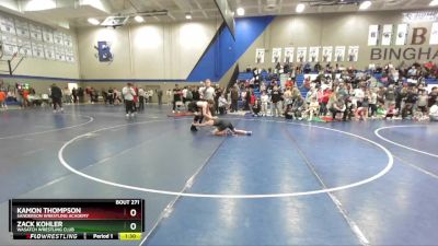 142 lbs Semifinal - Kamon Thompson, Sanderson Wrestling Academy vs Zack Kohler, Wasatch Wrestling Club