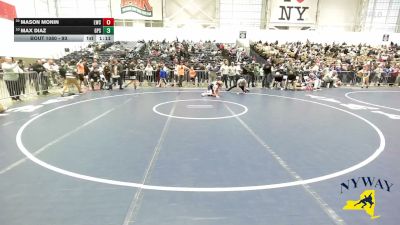 93 lbs Champ. Round 1 - Mason Monin, Lancaster Wrestling Club vs Max Diaz, GPS