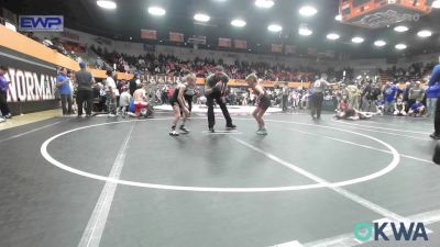 70 lbs Rr Rnd 2 - Jett Hinz, Weatherford Youth Wrestling vs Bo Borror, Tuttle Wrestling