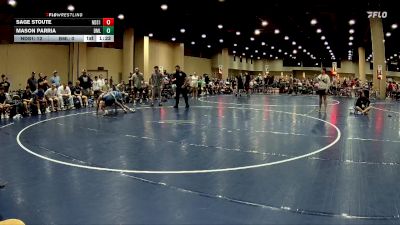 120 lbs Round 1 (32 Team) - Mason Parria, Brother Melchior vs Sage Stoute, North DeSoto Red
