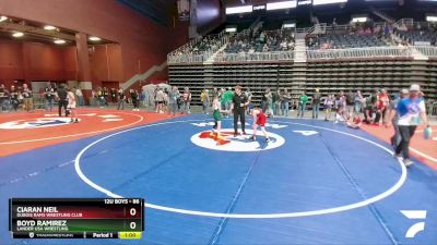 86 lbs Cons. Round 2 - Boyd Ramirez, Lander USA Wrestling vs Ciaran Neil, Dubois Rams Wrestling Club