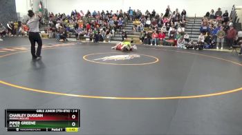 J-4 lbs Quarterfinal - Piper Greene, DC Elite vs Charley Duggan, Marion Wolves