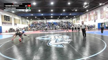 157 Boys Cons. Round 4 - Kayden MacIsaac, Mt Carmel vs Dyllan Irmen, Rancho Bernardo