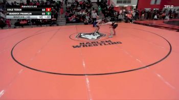 132 lbs Cons. Round 1 - Cole Teran, Machesney Park (HARLEM) vs Maddox Franklin, Rockton (HONONEGAH)