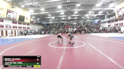 126 lbs Cons. Round 2 - Brody Tilmann, Red Mountain vs Koston Del Toro, Highland