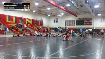 Youth-110 lbs Finals (8 Team) - Blaine Pourezza, Mt. Olive vs Gavin Kimmel, Easton