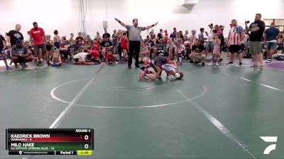 72 lbs Round 4 (8 Team) - Kaedrick Brown, Warhawks vs Milo Hake, U2 Upstate Uprising Blue