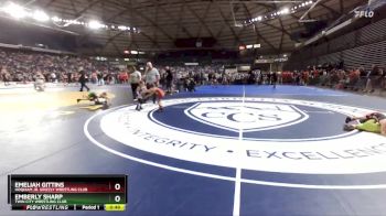 42-45 lbs Semifinal - Emeliah Gittins, Hoquiam Jr. Grizzly Wrestling Club vs Emberly Sharp, Twin City Wrestling Club