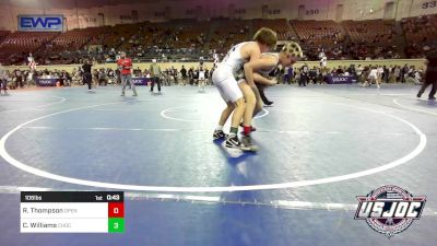 106 lbs Consi Of 8 #1 - Rocky Thompson, Open Mats vs Cache Williams, Choctaw Wrestling