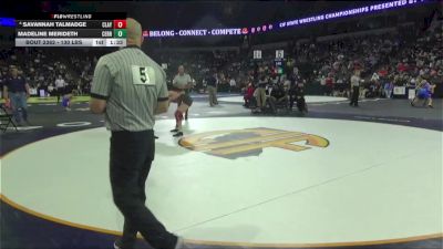 130 lbs Quarterfinal - Savannah Talmadge, Clayton Valley (NC) vs Madeline Merideth, Cerritos (SS)