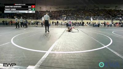 51 lbs 5th Place - Addilynn Quintero, Harrah Little League Wrestling vs Tinley Jones, Kingfisher YellowJackets