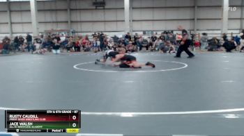 87 lbs Champ. Round 1 - Jace Walsh, All In Wrestling Academy vs Rusty Caudill, Priest River Wrestling Club