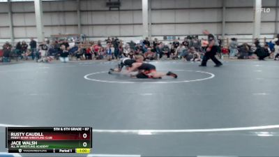 87 lbs Champ. Round 1 - Jace Walsh, All In Wrestling Academy vs Rusty Caudill, Priest River Wrestling Club